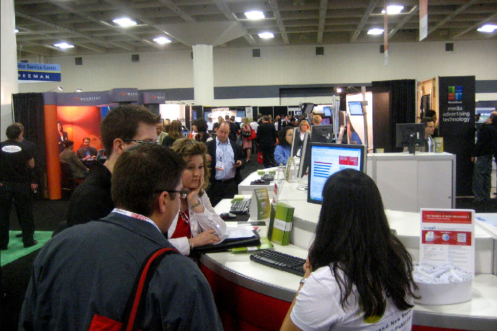 The Cybertech Cafe is a enormous sponsorship and huge space to occupy. This booth gave us a commanding presence at the show and allowed us to interact with a large portion of attendees. The graphics are designed to stand out in a very cluttered exhibit hall. The pole utilizes a 2 panel repeated graphic that provides visual continuity as you walk around the structure.

Design and direction by Mark Armbruster.  Layout and production by Jason Haker.